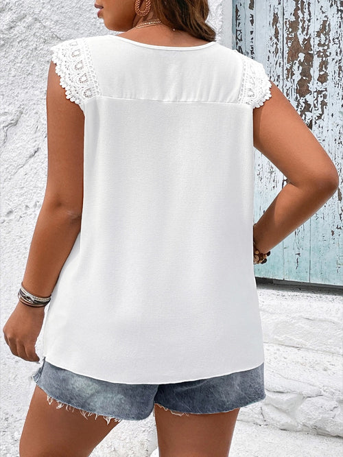 Blusa em lese bordado de ilhós Branco – LUME PLUSS
