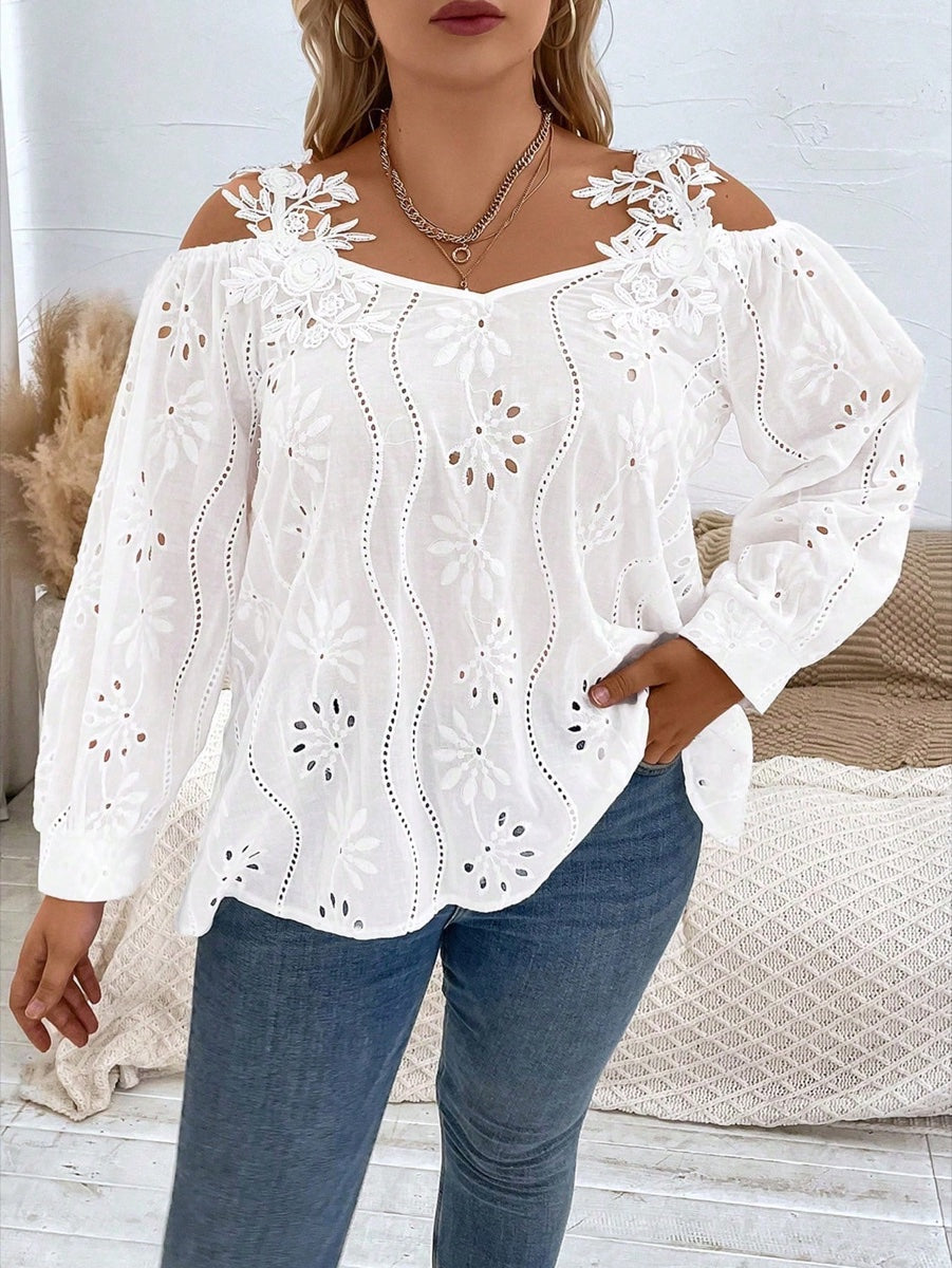Camisa de lese ombro frio Branco – LUME PLUSS